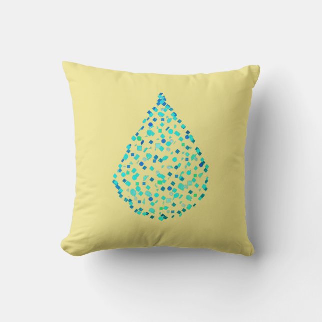 Almohada Decorativa de Cojín de Gotitas de Gota de (Anverso)