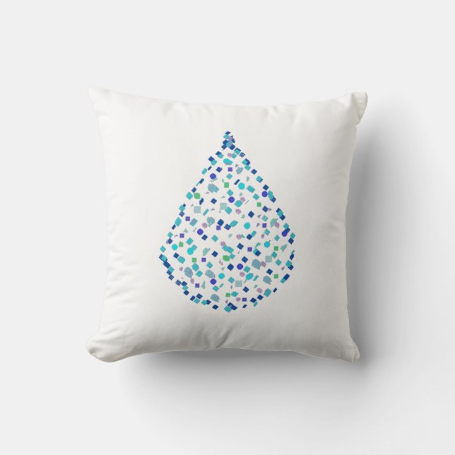 Almohada Decorativa de Cojín de Gotitas de Gota de (Anverso)