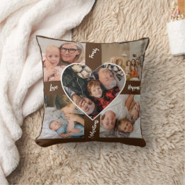 Almohada decorativa de collage de álbum de fotos,