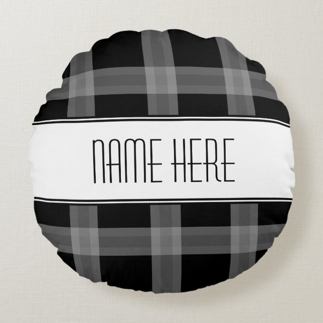 Almohada decorativa de color negro plateado (Anverso)