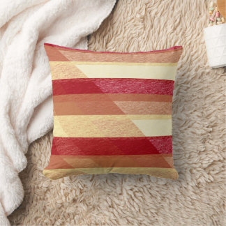 Almohada decorativa de colores de otoño con rayas