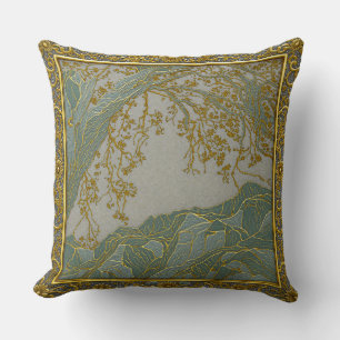 Almohada decorativa de colores oro y plata de los 