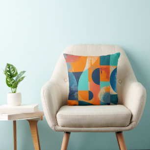 Almohada decorativa de combinación de colores abst
