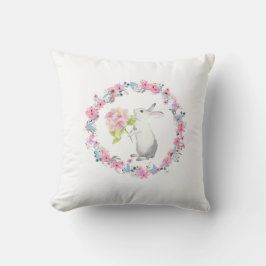 Almohada decorativa de conejito de Pascua linda