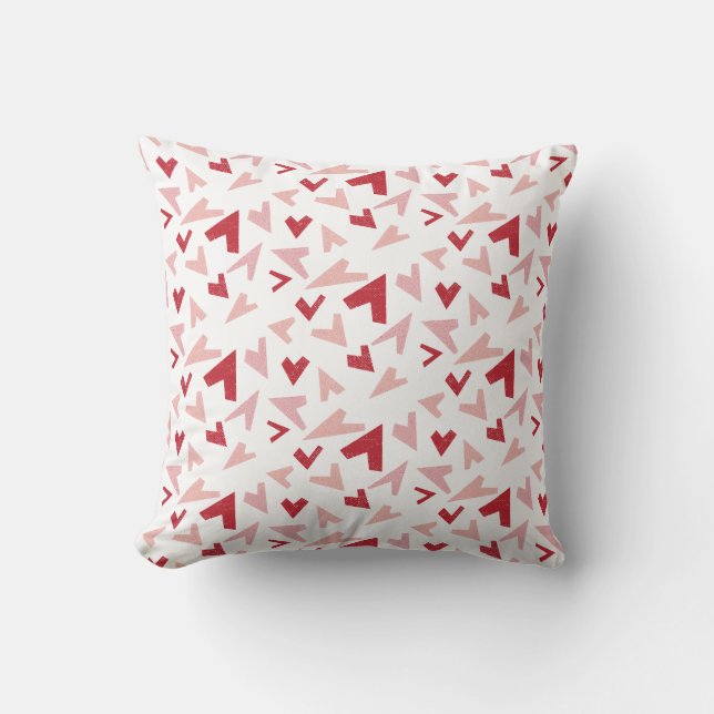 Almohada Decorativa de Corazón Geométrico Moderno (Anverso)