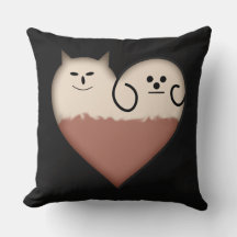 Almohada decorativa de corazón lindo amigos