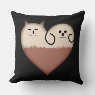 Almohada decorativa de corazón lindo amigos