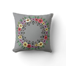 Almohada decorativa de corona floral