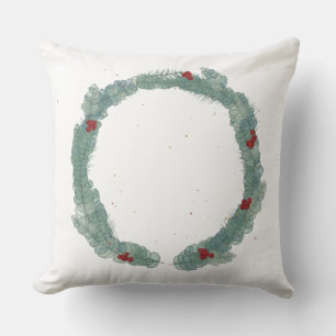 Almohada decorativa de corona invernal de vegetaci