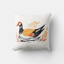 Almohada decorativa de cottage escandinavo de arte