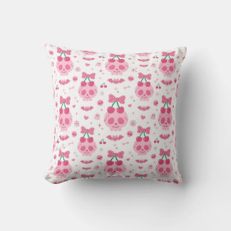 Almohada decorativa de cráneo de Halloween rosa li