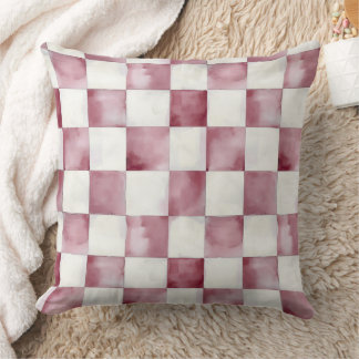 Almohada Decorativa de Cuadro con Acuarela Roja