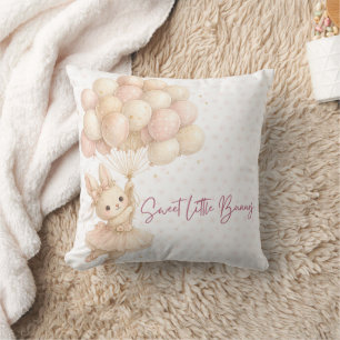 Almohada decorativa de cumpleaños de conejito