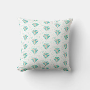 Almohada decorativa de diamantes con patrón de lám