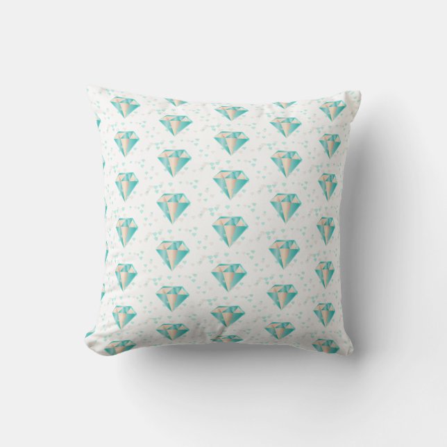 Almohada decorativa de diamantes con patrón de lám (Anverso)