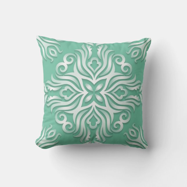 Almohada decorativa de diseñador de menta Almohada (Anverso)
