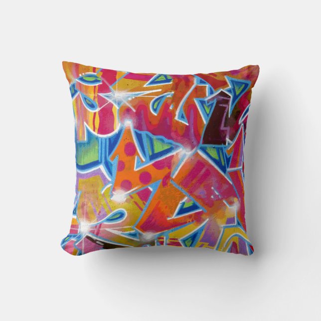 Almohada decorativa de diseño abstracto Graffiti ( (Anverso)