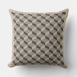 Almohada decorativa de diseño beige en 3D