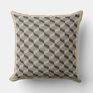 Almohada decorativa de diseño beige en 3D