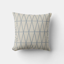 Almohada decorativa de diseño de triángulo gris y
