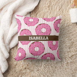 Almohada Decorativa de Donut Rosa Dulce