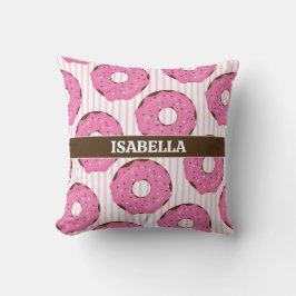 Almohada Decorativa de Donut Rosa Dulce