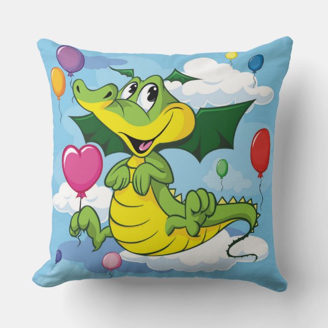 Almohada decorativa de dragón bebé (Anverso)