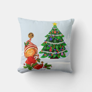 Almohada Decorativa de Elfo de Navidad Adorable