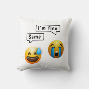 Almohada Decorativa de Emoji de Cara Sonriente Lin