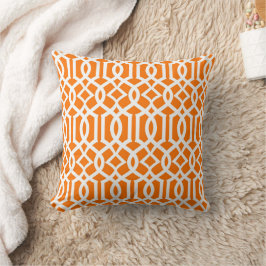 Almohada decorativa de enrejado marroquí naranja b