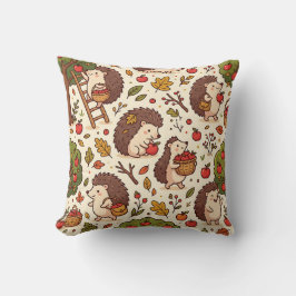 Almohada decorativa de erizo y manzano