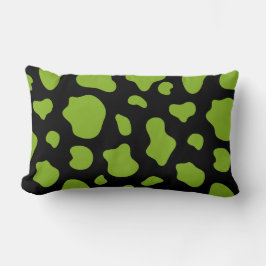 Almohada Decorativa de Estampado de Vaca Verde y N