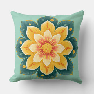 Almohada decorativa de estampado floral elegante