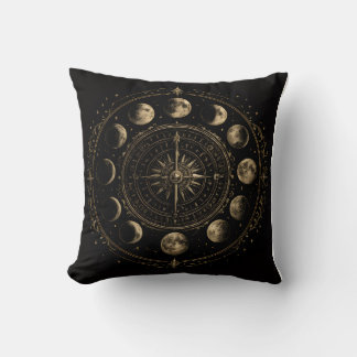 Almohada decorativa de fases lunares vintage