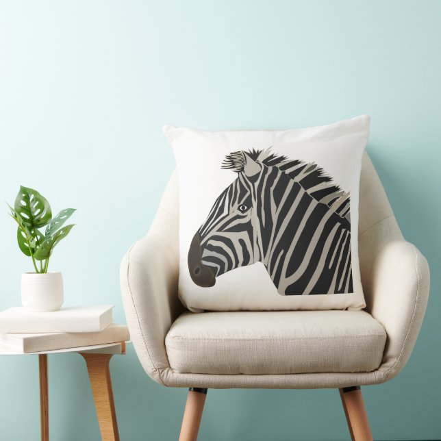 Almohada decorativa de fauna de cebra (Silla)