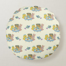 Almohada decorativa de fiesta de té con juguete am