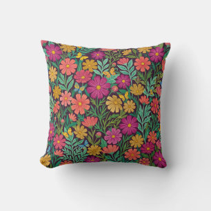 Almohada Decorativa de Flores de Cosmos – Diseño d