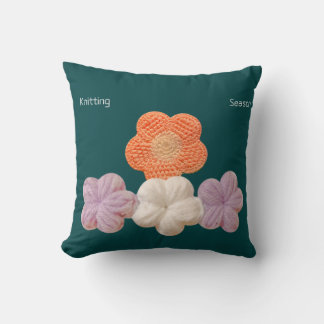 Almohada Decorativa de Flores de Ganchillo Colorid