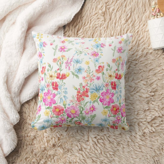 Almohada decorativa de flores de primavera multico (Manta)