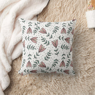 Almohada Decorativa de Flores de Rosa Tranquilizad