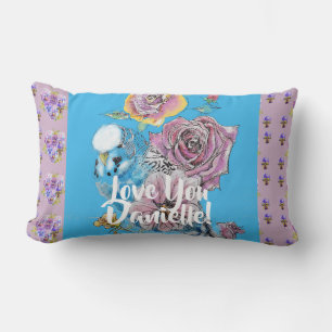 Almohada decorativa de flores lilacias de Blue Bud