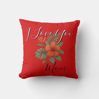 Almohada decorativa de flores naranjas - Te quiero