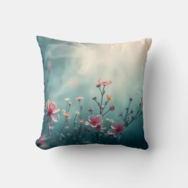 Almohada decorativa de flores silvestres soñadoras