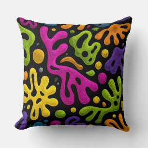 Almohada decorativa de formas orgánicas abstractas