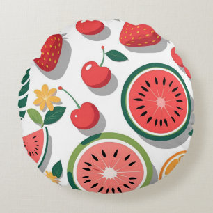Almohada decorativa de frutas dulces de verano
