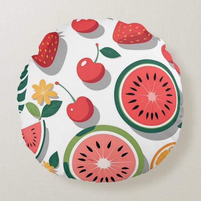 Almohada decorativa de frutas dulces de verano (Anverso)