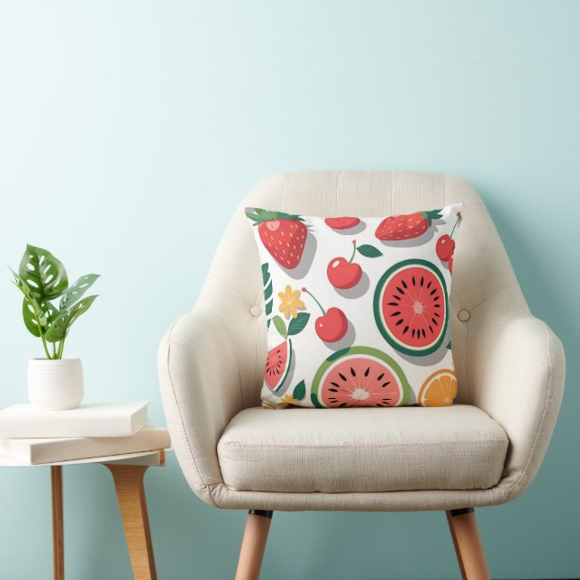 Almohada decorativa de frutas dulces de verano (Silla)
