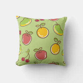 Almohada decorativa de frutas verde claro