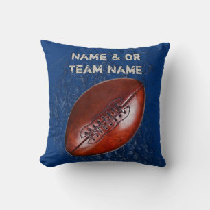 Almohada decorativa de fútbol vintage personalizad