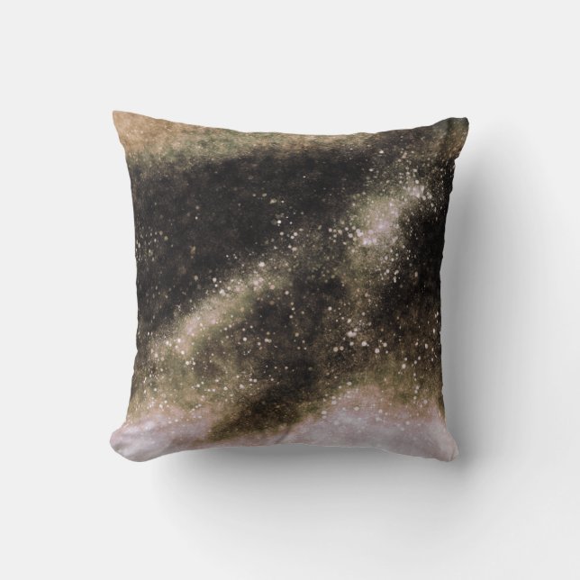 Almohada decorativa de galaxia abstracta con deste (Anverso)